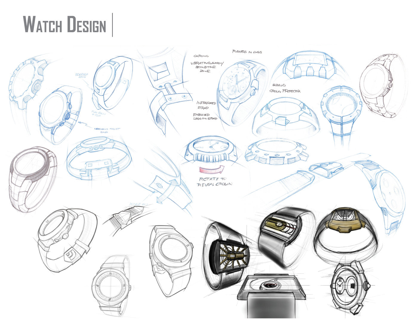 Watch Design Sketches at PaintingValley.com | Explore collection of ...