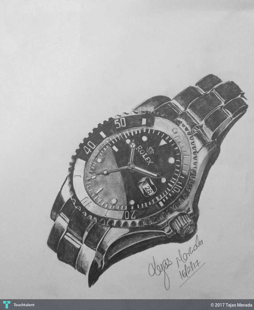 825x1008 Watch Pencil Drawing Touchtalent - Watch Pencil Sketch
