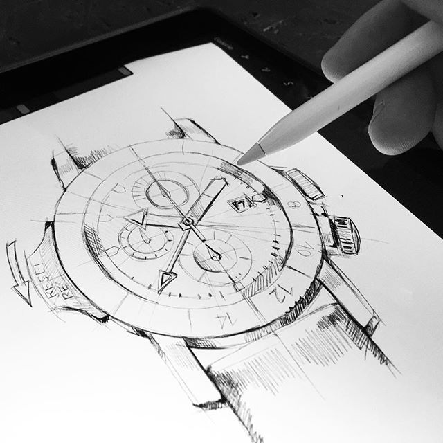 640x640 Watch Sketch. - Watch Pencil Sketch