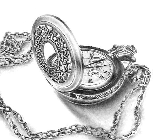 550x484 Clock Pencil Drawing - Watch Pencil Sketch