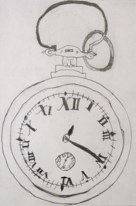 445x675 Pocket Watch, Pencil Drawing Teresa - Watch Pencil Sketch