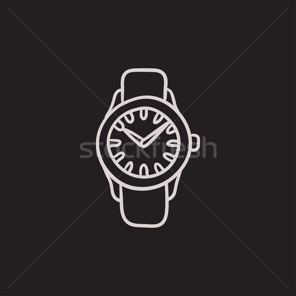 600x600 Wrist Watch Sketch Icon. Vector Illustration Andrei Krauchuk - Watch Sketch