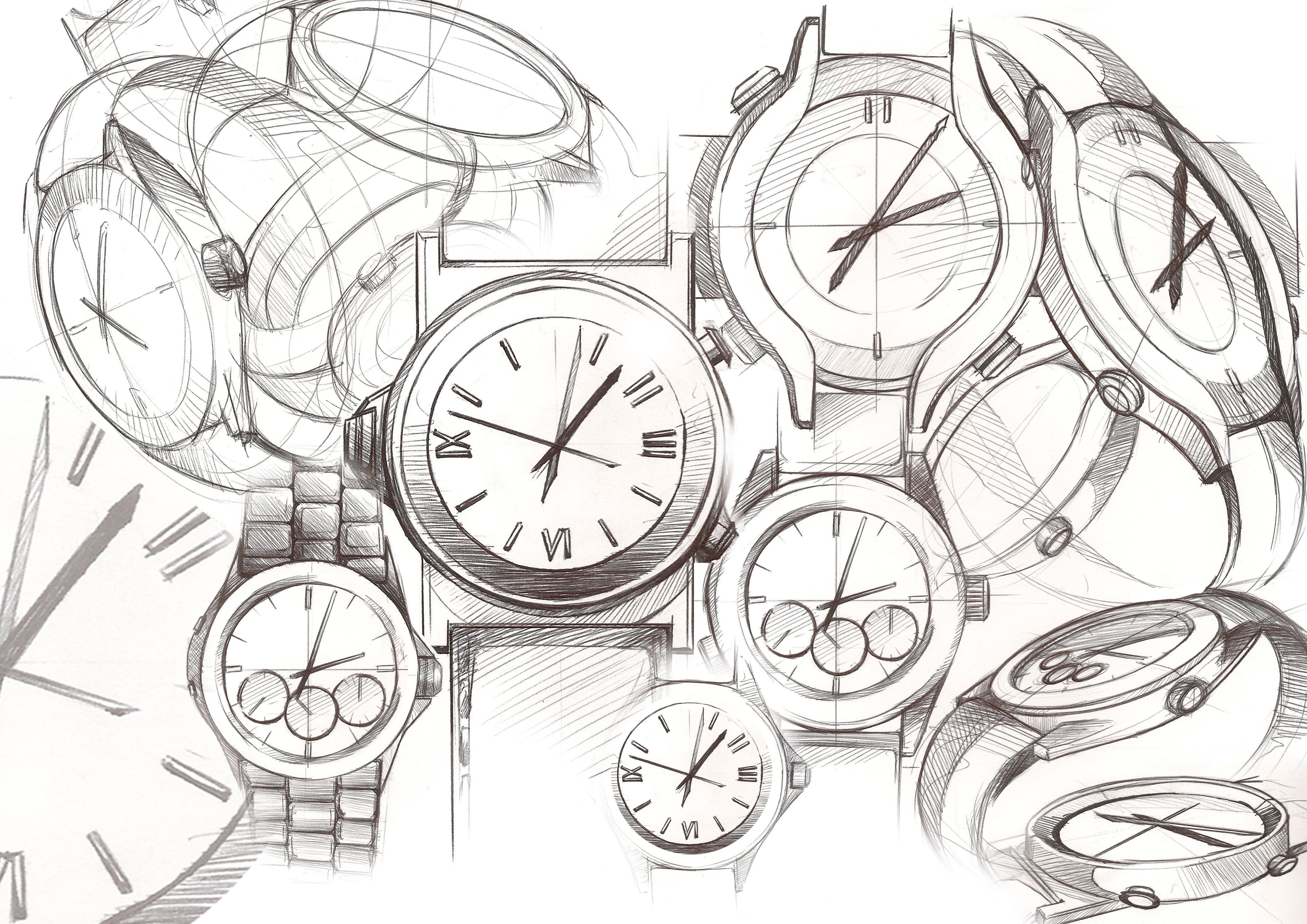 4961x3508 Pin By Elena On Fony Sketches, Drawings And - Watches Sketch