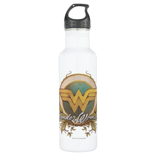 540x540 Wonder Woman Foliage Sketch Logo Water Bottle - Water Bottle Sketch