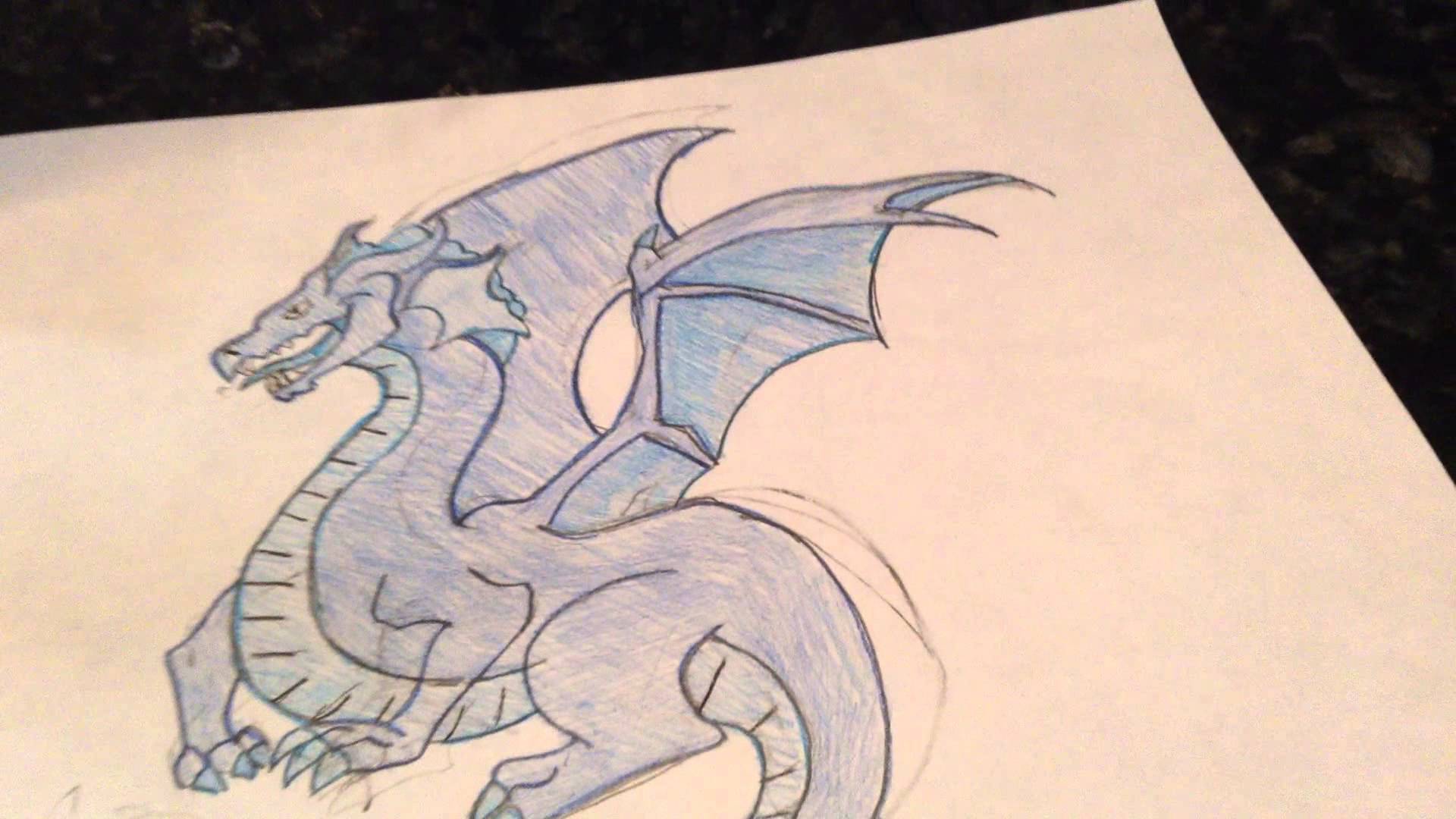 1920x1080 My Water Dragon Drawing - Water Dragon Sketch