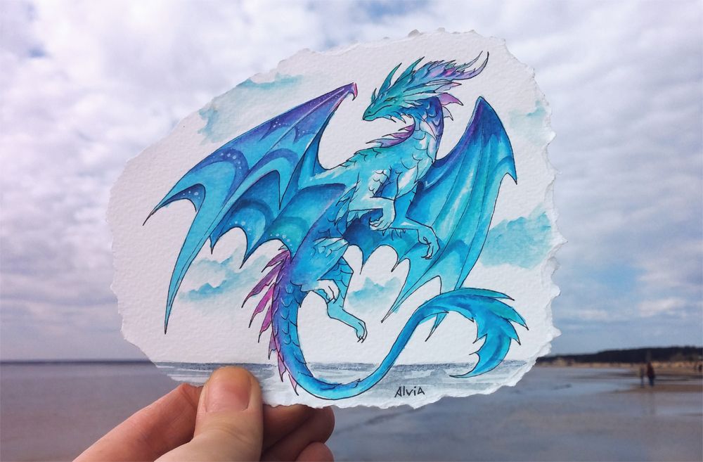 1000x657 Sunset Water Dragon By On @ - Water Dragon Sketch