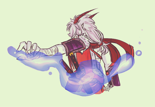 640x442 Water Nobou, Nyghtmare Ascension Series (C) Nitrogoblin - Water Dragon Sketch