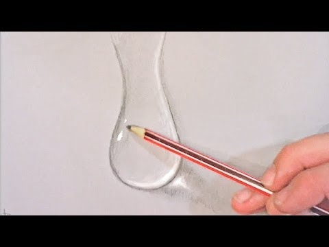 480x360 Drawing A Water Drop With Pencil - Water Drop Pencil Sketch