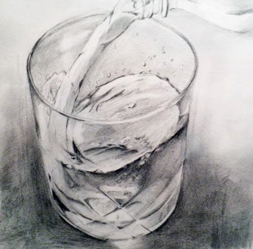 518x510 Drawn Waterdrop Splashing Drawing - Water Drop Pencil Sketch