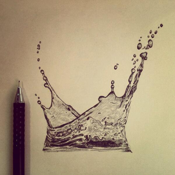 600x600 Mazhar Sadiq On Twitter - Water Drop Sketch