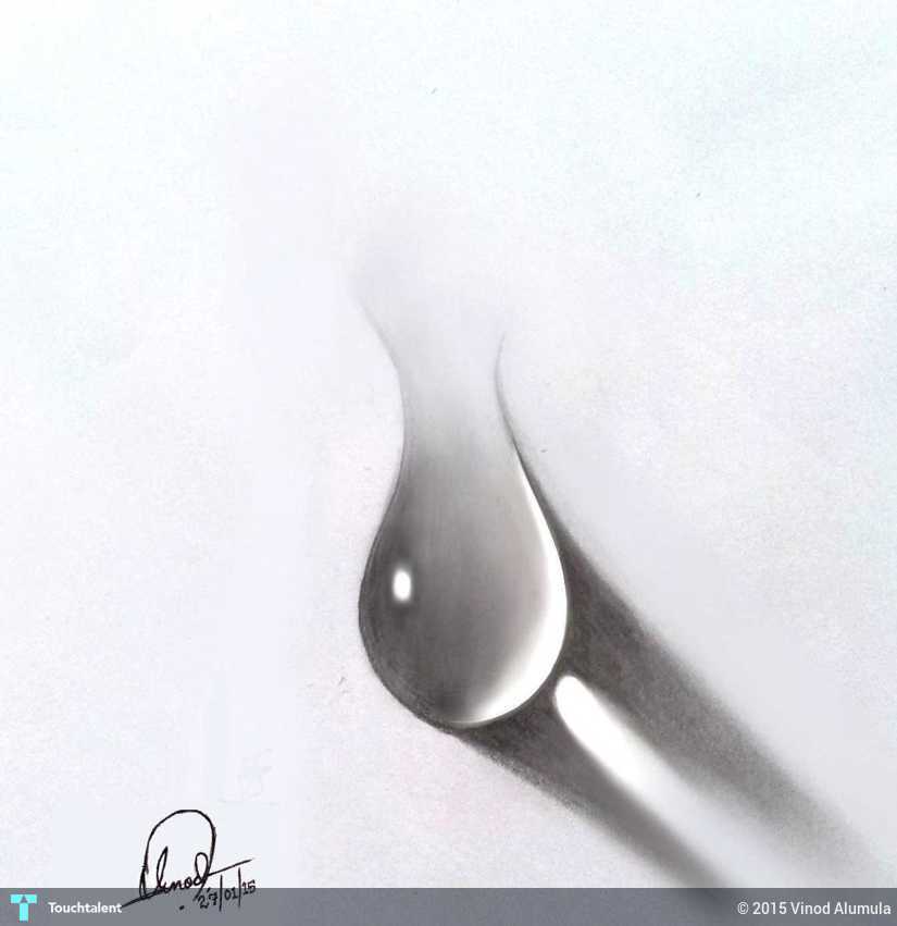825x851 3d Realistic Water Drop Touchtalent - Water Drop Sketch