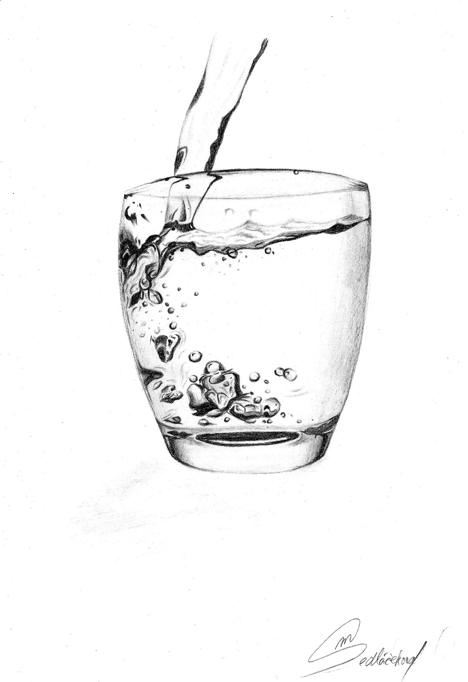 1602x2335 A Glass With Water 1 Scan All Saints Anchorsholme - Water Glass Sketch