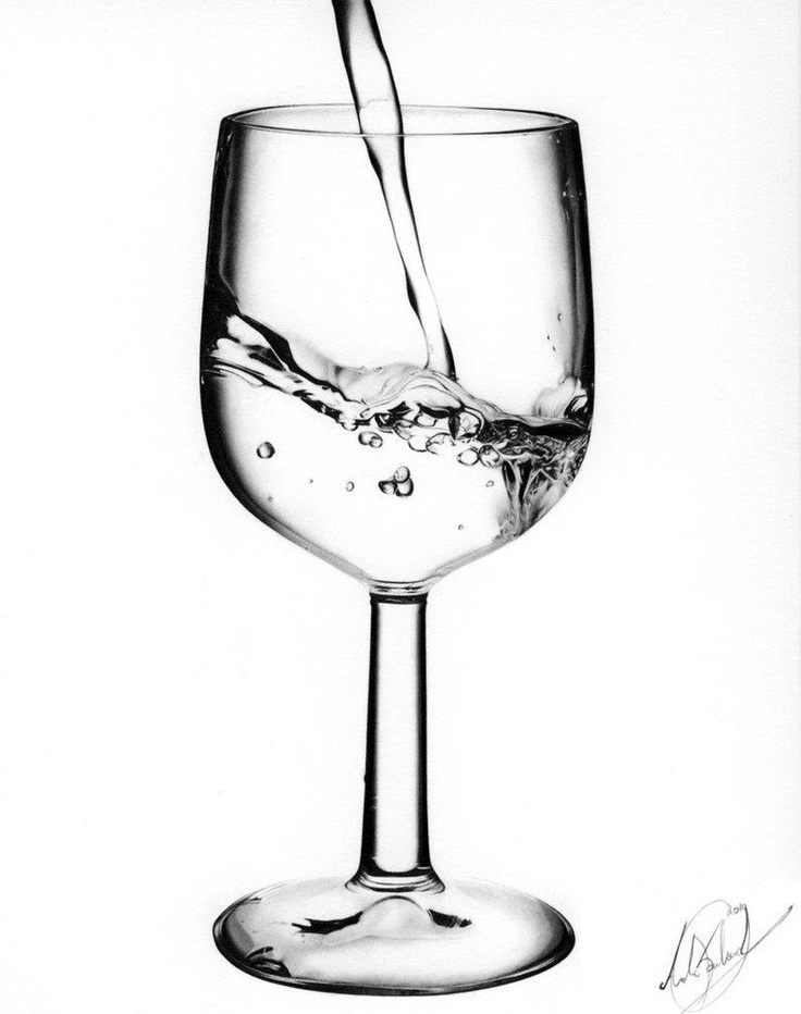 736x932 Drawn Glass Charcoal Drawing Free Collection Download And Share - Water Glass Sketch