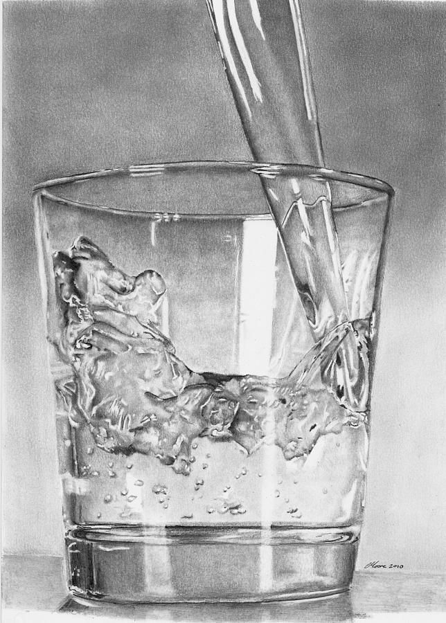 644x900 Drawn Water Drop Glass Sketch Free Collection Download And Share - Water Glass Sketch