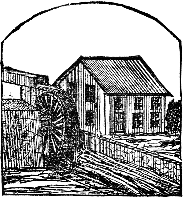 594x640 Water Mill Clipart Etc - Water Mill Sketch