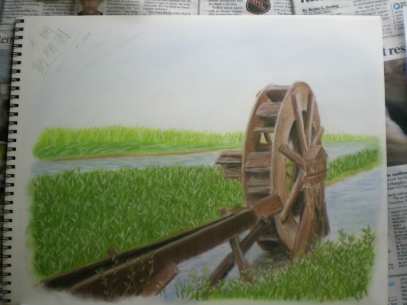 800x600 Water Mill Sketch By Naisei - Water Mill Sketch