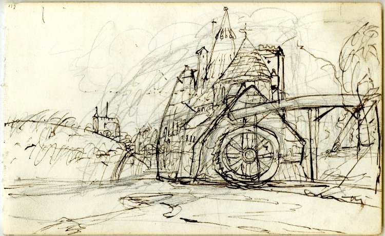 750x460 British Museum - Water Mill Sketch