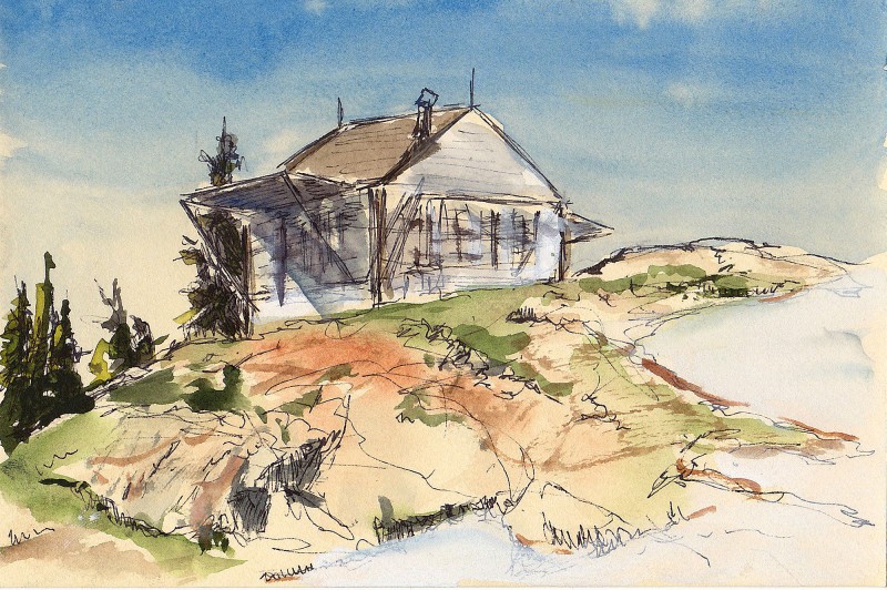 800x532 Ink And Watercolor Expeditionary Art - Water Paint Sketch