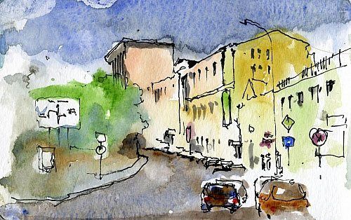 500x314 Pocket Sketching For Watercolor Simple Tools And Tricks - Water Paint Sketch