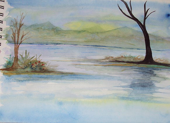 582x421 Few Drawing Amp Water Color Painting From My Sketch Book. Mr - Water Paint Sketch
