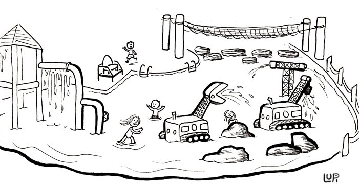 701x366 Urban Sketchers Twin Cities Jim Lupient Water Park - Water Park Sketch