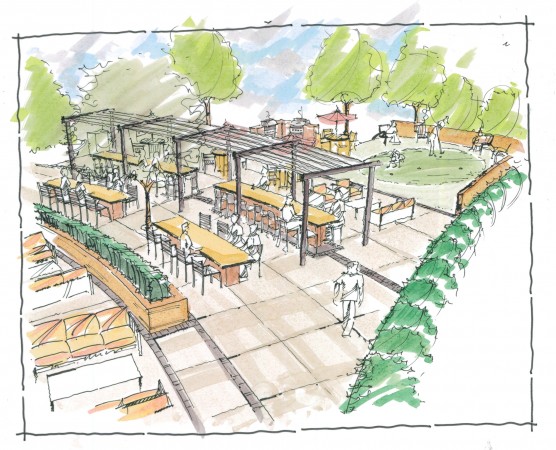 556x450 Water Park Towers Studio39 Landscape Architecture - Water Park Sketch