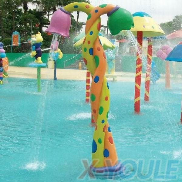 600x600 Water Splashing Water Recreation Facilities Sketch Flower Water - Water Park Sketch