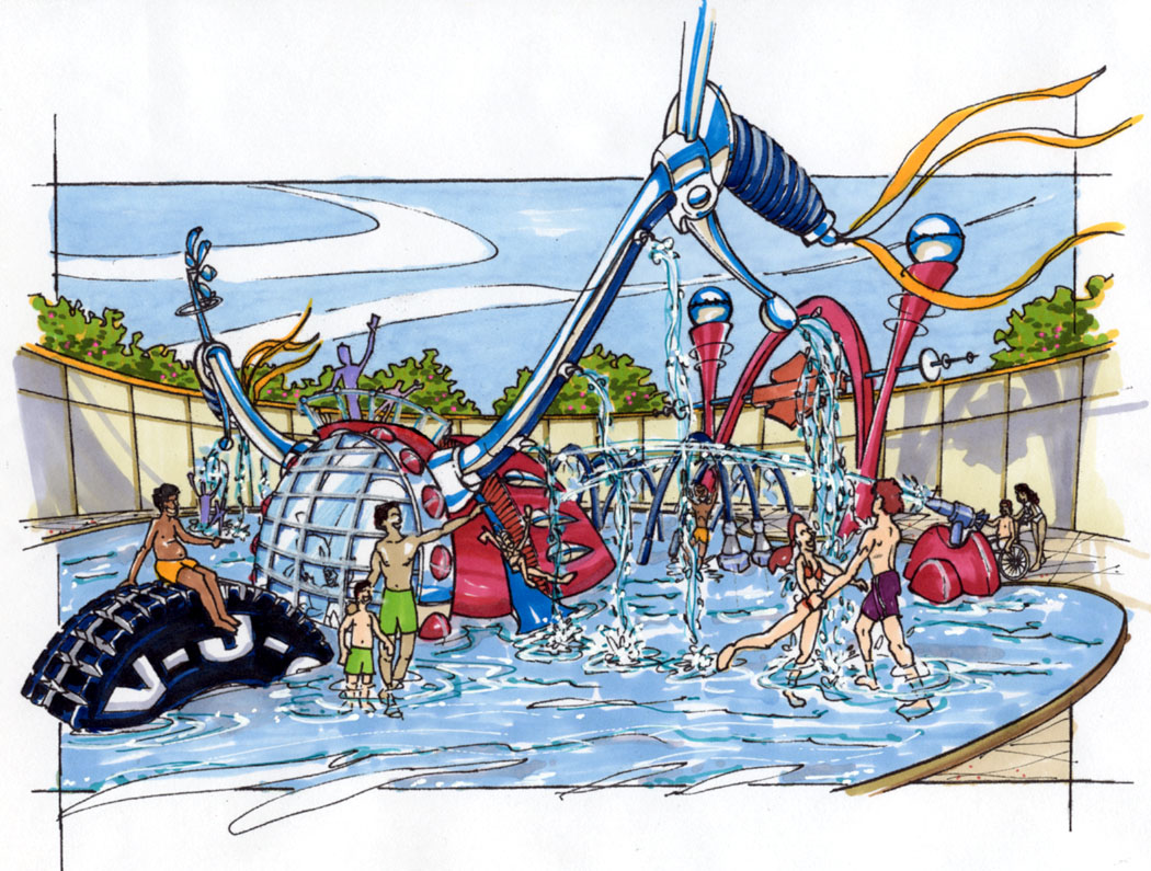 Water Park Sketch at Explore collection of Water