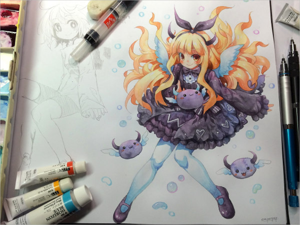 600x450 Watercolor Sketches - Water Pencil Sketch