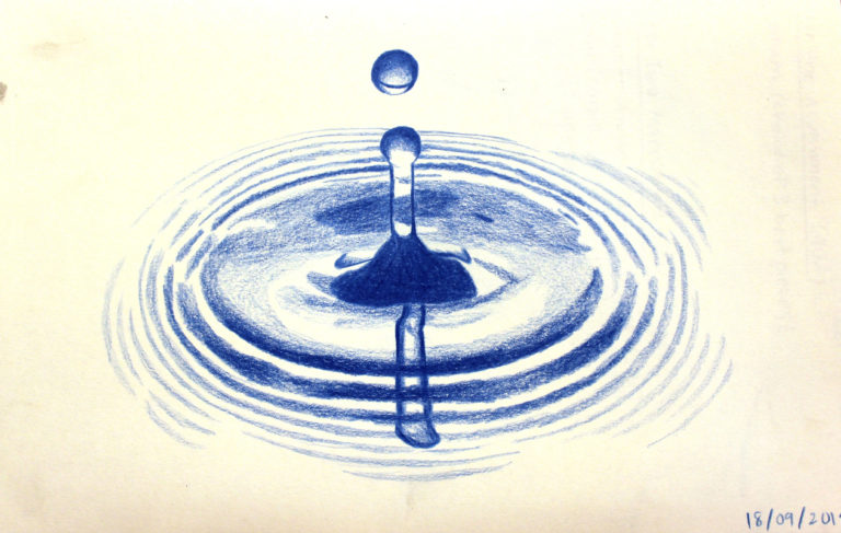 Hand Drawing Water Ripples Drawing