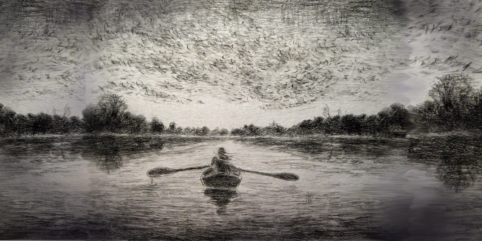 1600x800 Katherine Kean Fine Art Murmuration On The Water Sketch - Water Sketch