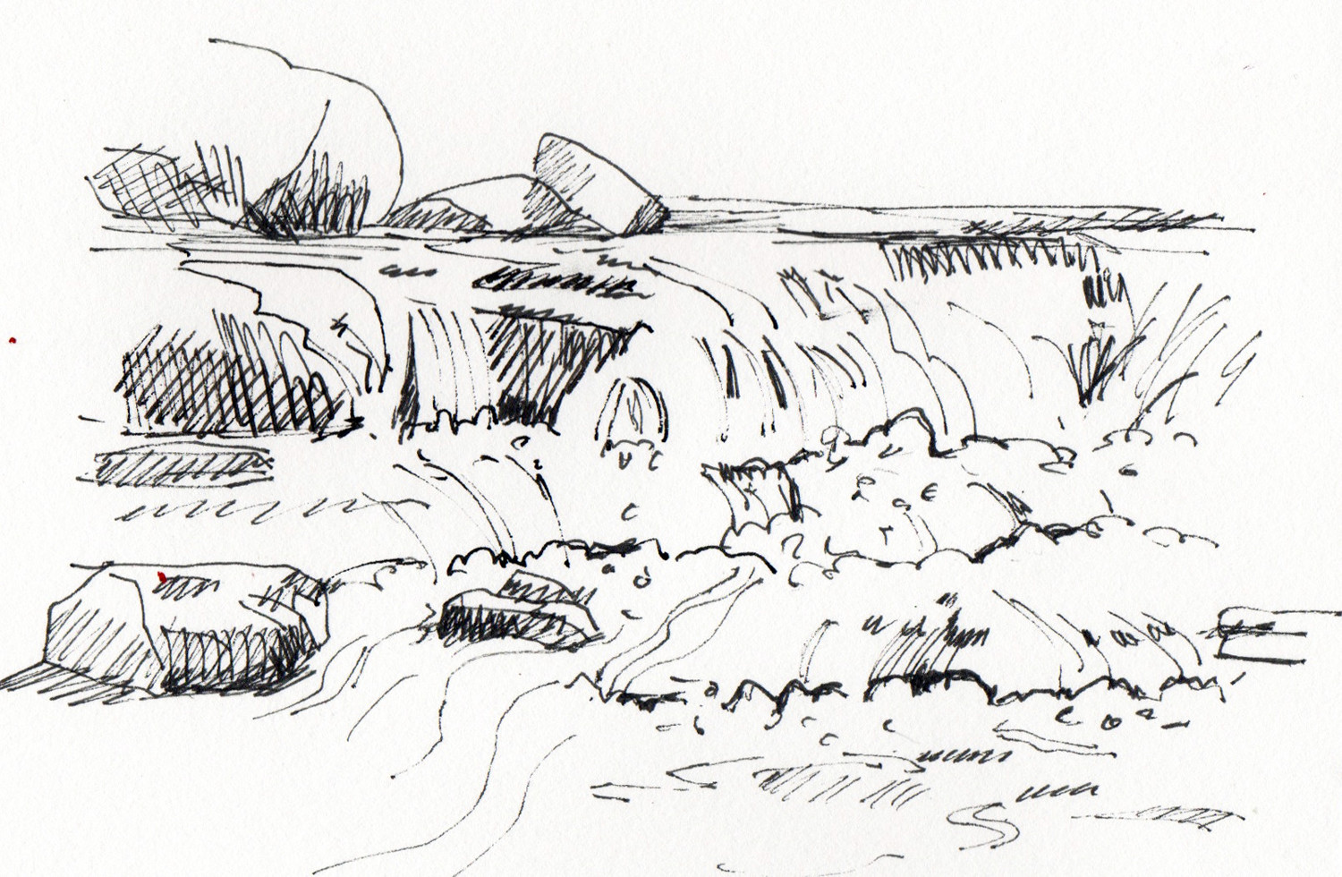 1500x980 Sketching Water, Refections, Moving Water, Tips To Sketch Water - Water Sketch