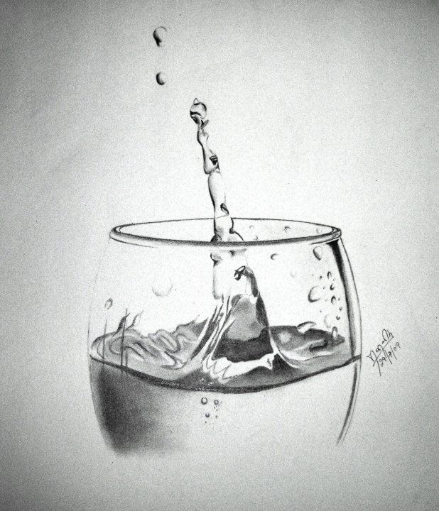 618x720 Water Drawing How To Draw, Inspirations Drawings - Water Sketch