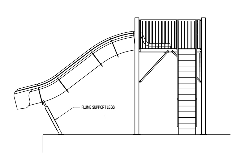 750x502 Natural Structures Drop Slide Pool Slides - Water Slide Sketch