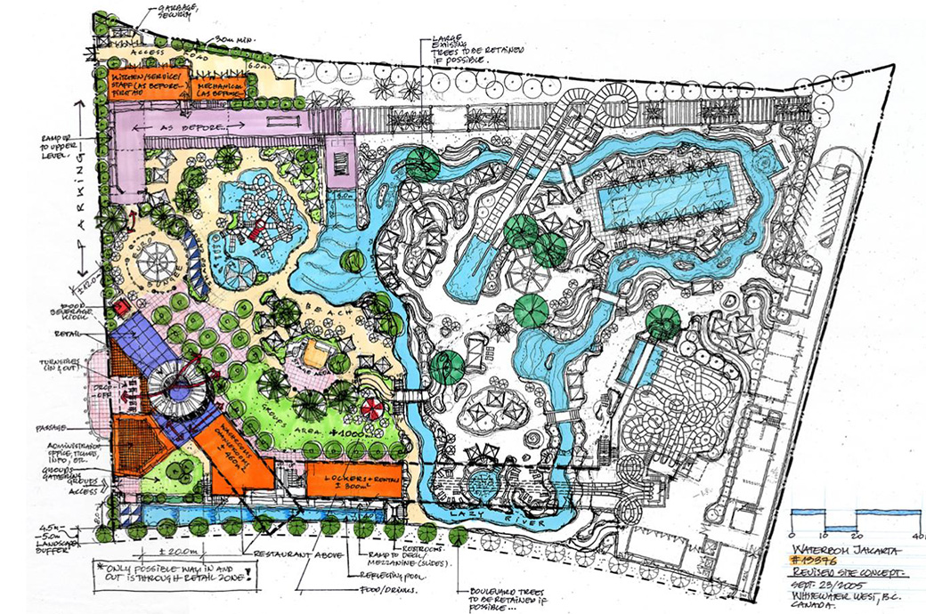 1040x690 Park Planning And Design Services Whitewater - Water Slide Sketch