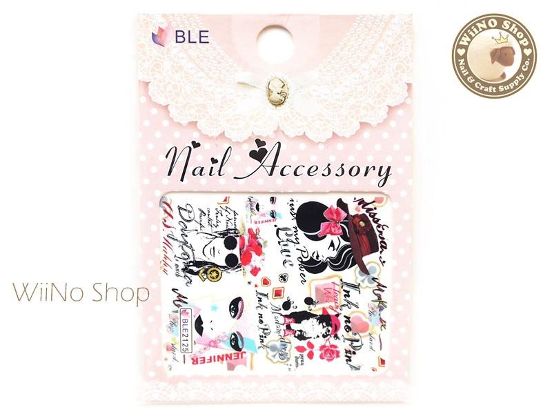 800x600 Poster Sketch Water Slide Nail Art Decals - Water Slide Sketch