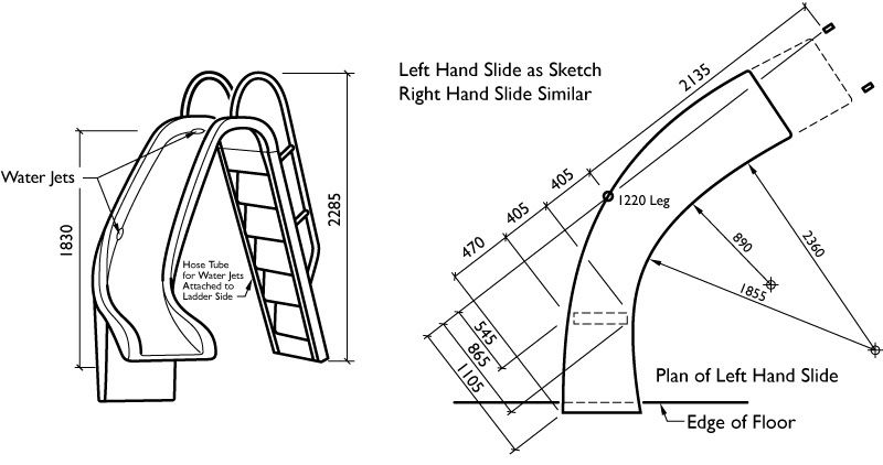 800x422 Water Slides And Diving Boards - Water Slide Sketch