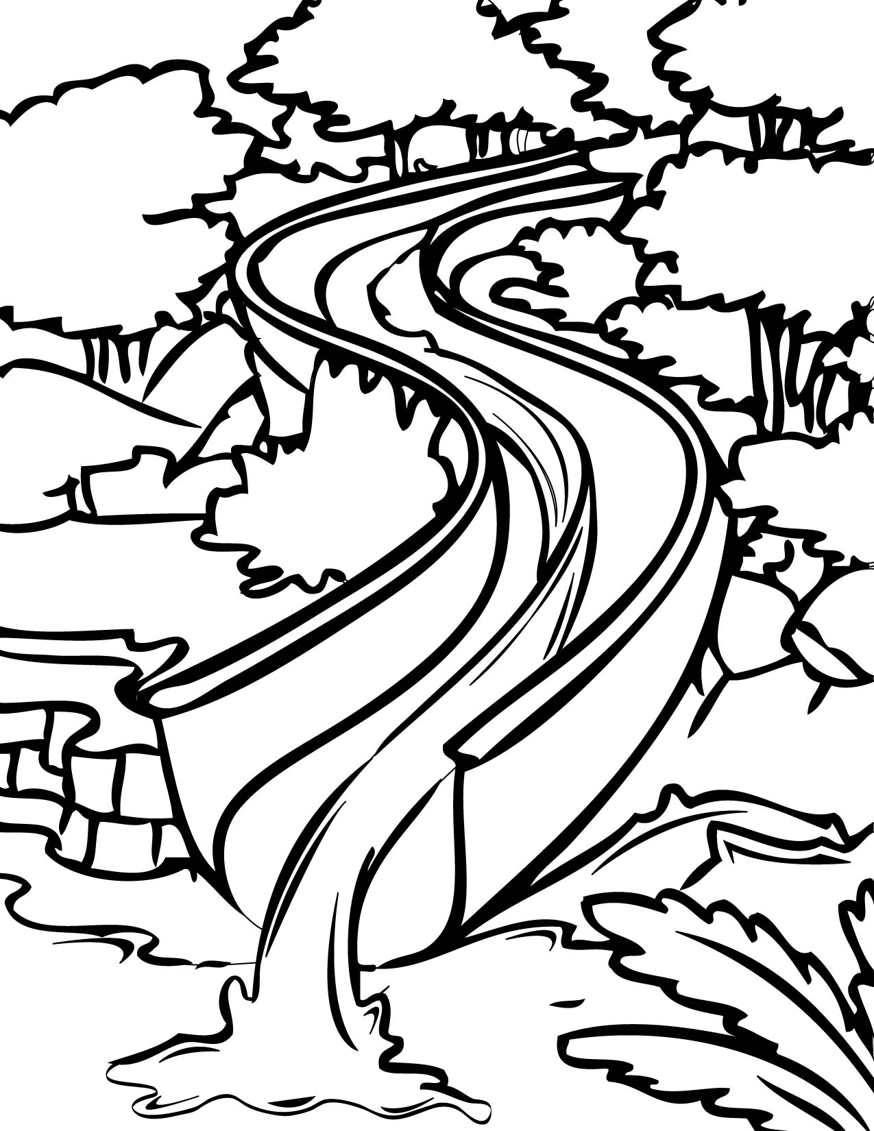 1275x1650 Water Slide Coloring Pages Ashlee Club.tk - Water Slide Sketch
