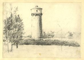 295x212 Philaplace - Water Tower Sketch