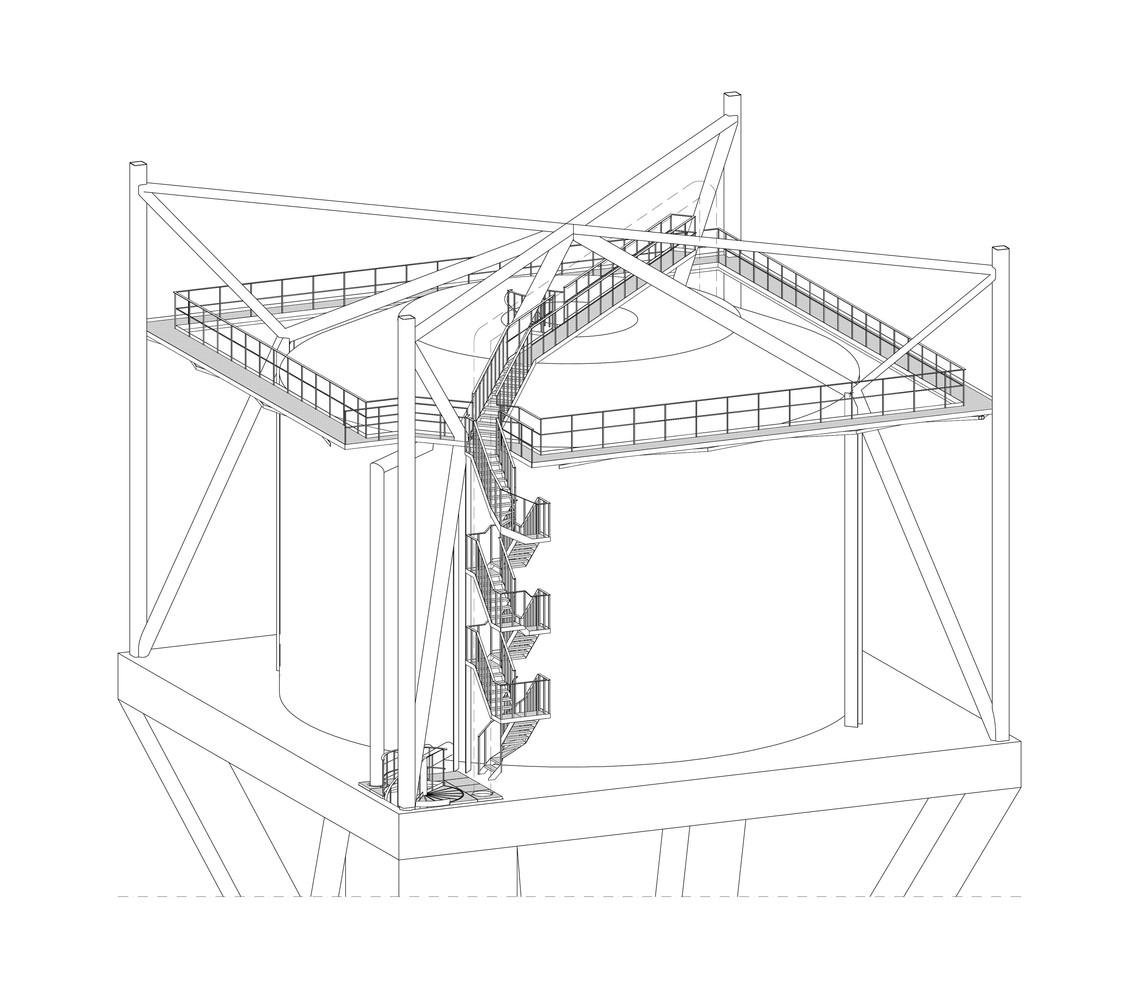 1125x1000 Gallery Of Water Tower V - Water Tower Sketch