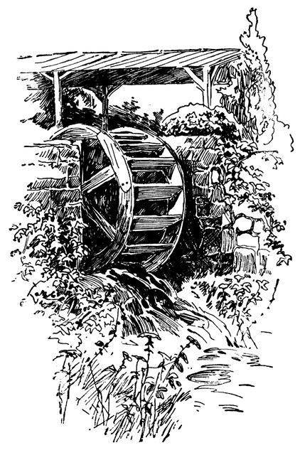 429x640 Wheels Clipart Water Mill Cute Borders, Vectors, Animated, Black - Water Wheel Sketch