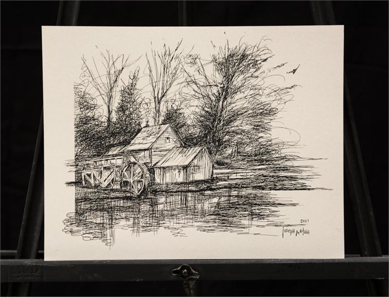 800x610 Water Wheel Sketch By Joseph Matose - Water Wheel Sketch