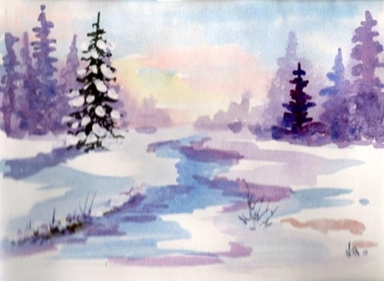 425x311 Sketching With Watercolor - Watercolor Painting Sketch