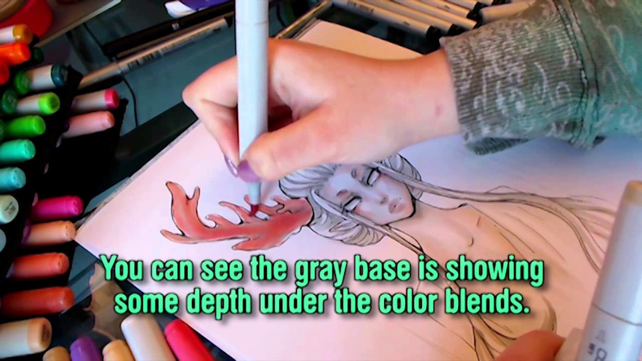 1280x720 Copic Marker Drawing Tutorial Using Copics Like Watercolor Sketch - Watercolor Sketching Tutorial