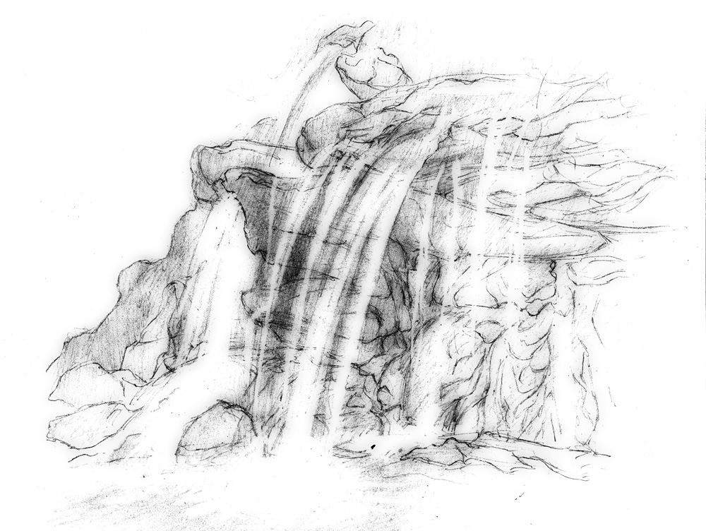 1000x752 Magellin . Blog Waterfall Drawing - Waterfall Sketch