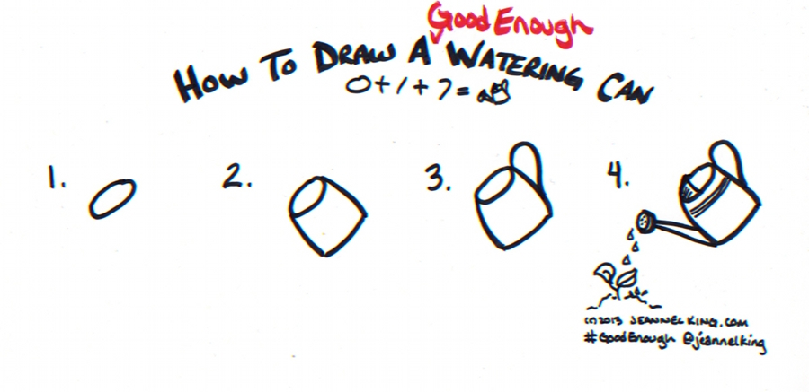 900x437 How To Draw A Good Enough Watering Can - Watering Can Sketch