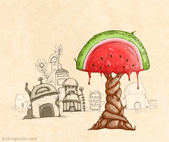 550x462 Trees Sketch Watermelon Gif On Gifer - Watermelon Sketch