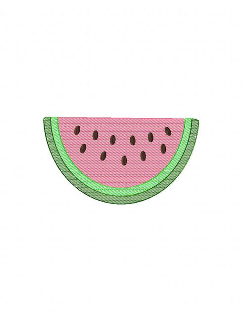 489x640 Watermelon Color Sketch Embroidery Design - Watermelon Sketch