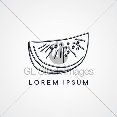 500x500 Watermelon Fruit Sketch Gl Stock Images - Watermelon Sketch