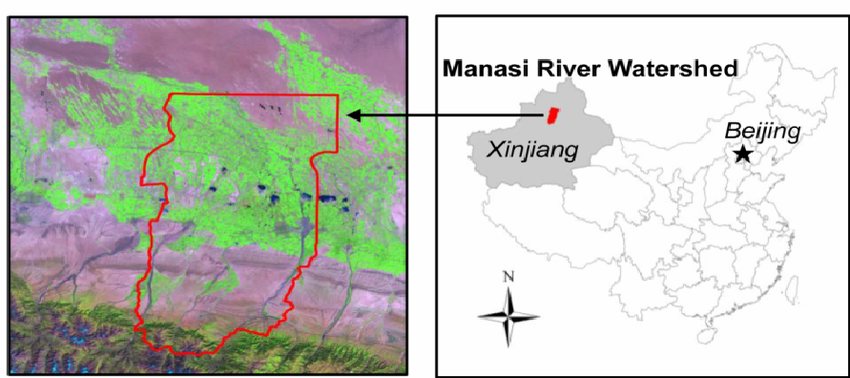 850x378 Manasi River Watershed Sketch Map. Download Scientific Diagram - Watershed Sketch